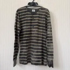 Acne Studios ボーダー ヘンリーネック カットソー Mのサムネイル