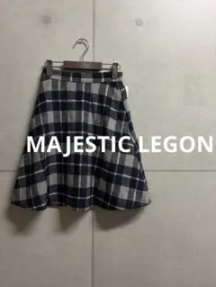 1875. マジェスティックレゴン 新品 チェック フレアスカート