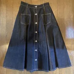 KAWI JAMELE ダークデニム フレアスカートのサムネイル