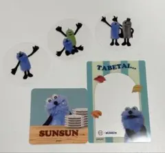 パペットスンスン　スシロー　コラボ　クリアカード　ステッカー　クリアピック