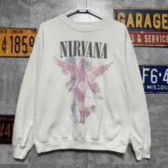 NIRVANA ニルヴァーナ IN UTERO エンジェル プリント スウェット