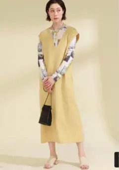 ray beams Vネックノースリーブワンピース