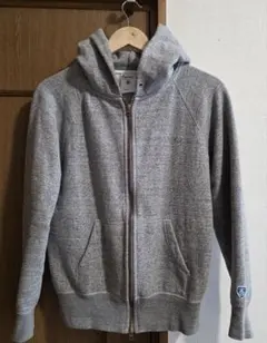 ORCIVALグレー ダブルジップ パーカー