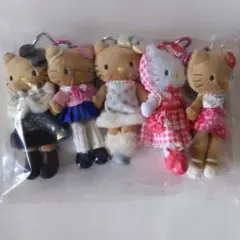 【新品】ハローキティ 脚長マスコット 5体セット