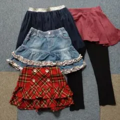 スカート＆スカッツ　110サイズ　4枚セット
