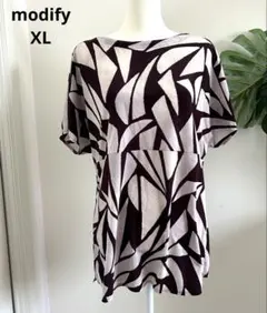 【modify モディファイ】チュニック　紫　42 LL tシャツ　カットソーのサムネイル