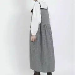 iki 100/2ガスブロードチェックギャザー ブラキャミワンピース - メルカリ