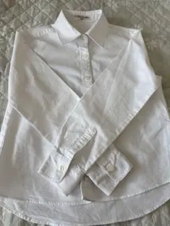 ホワイト コットン 長袖シャツ