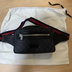 GUCCI ブラック ボディバッグ 保存袋付き - メルカリ