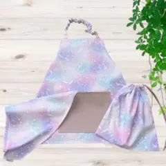 【100円OFF】　120㎝〜　　　　　　　　　ハンドメイドエプロン3点セット