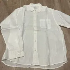 無印良品　メンズ　麻シャツ