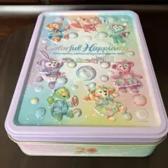 Disney ディズニー　カラフルハピネス　ダッフィーフレンズ20周年クッキー缶