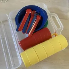 キャンプアウトドア食器セット 大皿取り皿カトラリー レトロのサムネイル