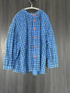 MARKETY'S HOGAN 長袖シャツ 青と黒のチェック