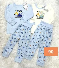 新品　タグ付き　ベビーパジャマ 90cm 2着セット 車
