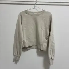 ショート丈 スウェット ベージュ