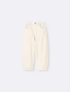 【一回着用美品】GU ライトデニムバレルレッグジーンズ　120