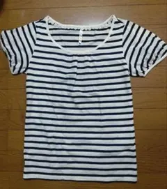 ［earth music＆ecology］ストライプ 半袖Tシャツ