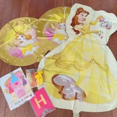 ディズニープリンセス　バルーン　誕生日　飾り　風船　バースデー　ベル　美女と野獣