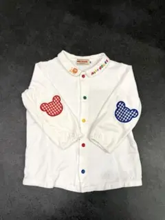 ミキハウス 長袖シャツ ブラウス 刺繍 80
