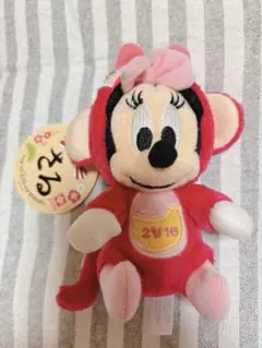 ディズニー 干支ぬいぐるみバッジ ミニーマウス サル