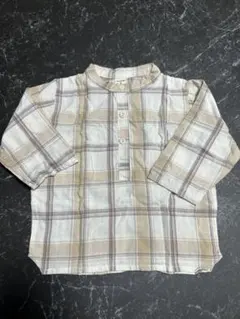 美品　Aosta 韓国子供服 チェックシャツ M 90cm