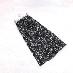 GRL グレイル スカート ミディ ロング ドット柄 水玉 総柄 腰ゴム