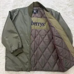 バーバリーズ MA-1型インナージャケット 中綿 裏地キルティング カーキ M