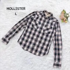 【ホリスター】L タータンチェックシャツ　ネルシャツ　ドレスシャツ　コットン