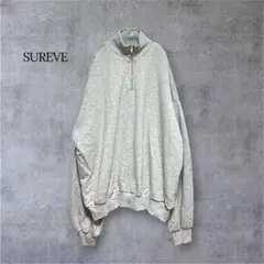 SUREVE スウェット トレーナー ハーフジップ ゆったり グレー ストリート