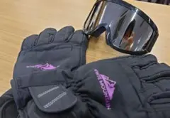＊WHITE MOUNTAIN スキーグローブM~L＆ミラーグレーレンズゴーグル