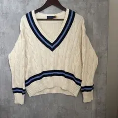 【美品】ポロラルフローレン　クリケットセーター　Vネックセーター