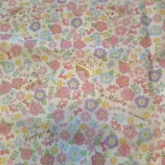 My Melody 花柄プリント生地