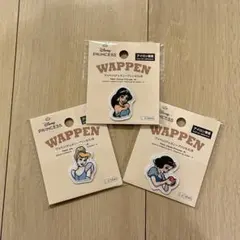 ディズニープリンセス ワッペン 3個セット 新品未使用 未開封