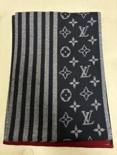 Louis Vuitton ウールマフラー ネイビー　国内正規品
