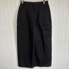 【ZARA】　ロングスカート　ブラック　ポケット　カジュアル　スリットのサムネイル
