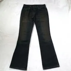 ブラック系 ブーツカット フレアデニム Mサイズ