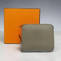 エルメス アザップ シルクイン コンパクト ネイビー ヴォーエプソン U