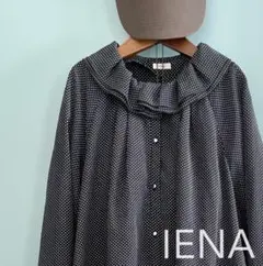 美品✨2025SS IENA ドットタフタショートギャザーブラウス - メルカリ