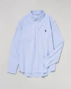 ボタンダウンシャツ 水色・ストライプ