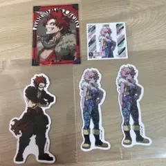 ヒロアカ　芦戸三奈 切島鋭児郎　ダイカットステッカー　最強ジャンプ