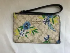 Kate Spade / スペードフラワー × ボタニカル リストレットポーチ
