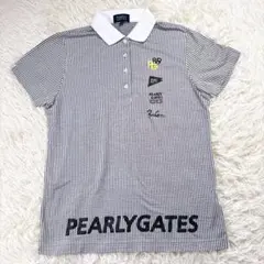 【2023年⭐️サイズ1⭐️極美品】パーリーゲイツ　半袖ポロシャツ　ボーダー　ゴルフ
