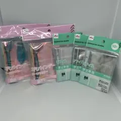 ダイソー　3つ穴オーロラバインダー2点　B8サイズ　リフィル3点　5点セット