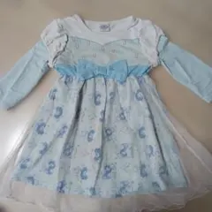 アナと雪の女王 ワンピース 110 水色