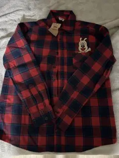 アンパンマン　アップリケチェックシャツ