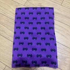 生地　布　ハロウィン　コウモリ柄　紫色