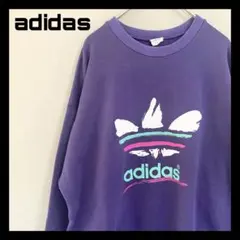 古着 80s アディダス トレフォイル Sサイズ 紫