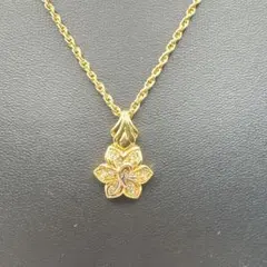 【美品】ニナリッチ　ロゴネックレス　ラインストーン　フラワー
