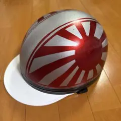 自家塗装　コルク半 半キャップヘルメット ラメ塗装 旭日デザインのサムネイル